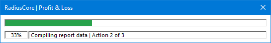 RadiusCore: Report refresh progress bar.