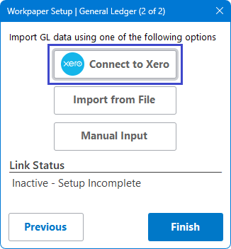RadiusCore: Connect Xero as the GL data source.